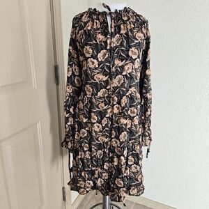 nwot Gibson Larimer Floral Ruffle Mini Dress XL